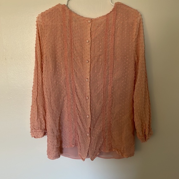 Textured Pink J. Crew Blouse - Picture 2 of 3